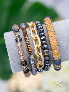 "ANCHORS AWAY" Bracelet Set-Metallic Mix
