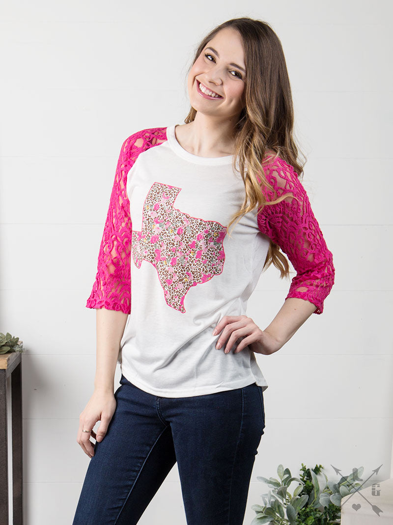 FLORAL LEOPARD TEXAS RAGLAN