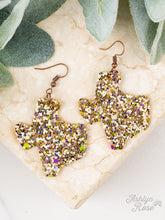 Load image into Gallery viewer, &quot;GLITTER TEXAS&quot; EARRINGS WHITE
