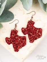 Load image into Gallery viewer, &quot;GLITTER TEXAS&quot; EARRINGS WHITE
