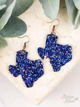 Load image into Gallery viewer, &quot;GLITTER TEXAS&quot; EARRINGS WHITE
