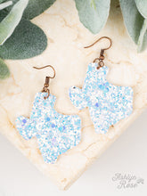 Load image into Gallery viewer, &quot;GLITTER TEXAS&quot; EARRINGS WHITE
