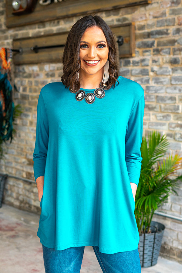 WESTERN JADE Scoop Neck Tunic