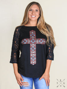 CROSS BLACK BURNOUT Raglan
