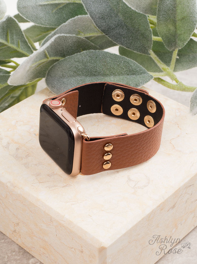 SIMPLE STAPLE LEATHER SMART WATCH BAND