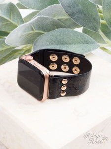 "SNAKE, RATTLE & ROLL" LEATHER WATCH BAND
