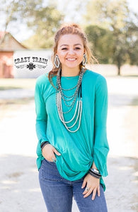 "KNOT FOR LONG" Teal