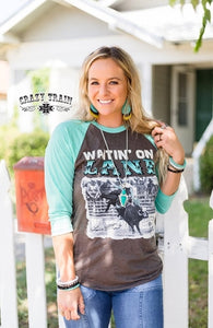 "WAITIN' ON LANE" Baseball Tee